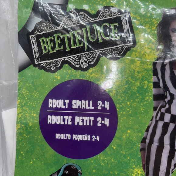 Beetlejuice Women Halloween Costume Small 2-4 Party Gothic (MISSING PANTS) NIP - Picture 9 of 13